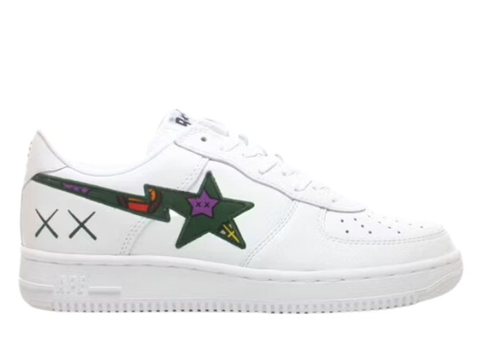 A Bathing Ape Bape Sta Low KAWS White Green - FS-001 540 Raffles